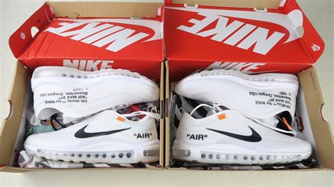 nike off white 97 fake vs real|nike 97 white women's.